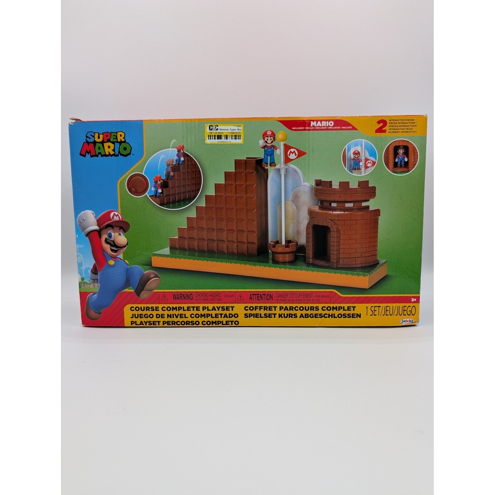 Nintendo Super Mario Course Complete Playset Jakks Pacific 2.5" Mario Figure NEW